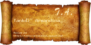 Tankó Armandina névjegykártya